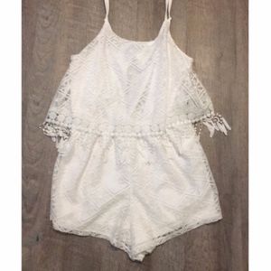 Rue 21 white romper boho new